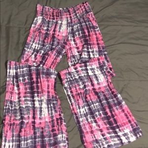 Tie die stretchy flares